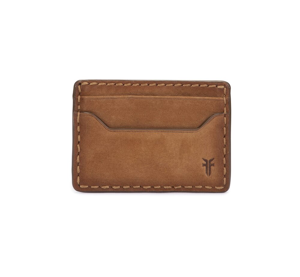 1423 Logan Nubuck Money Clip Card Case, Cognac